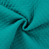 Tissu Double gaze Matelassée envers Coton uni Vert émeraude - Au mètre