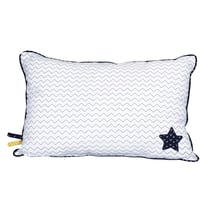Coussin rectangulaire en coton blanc