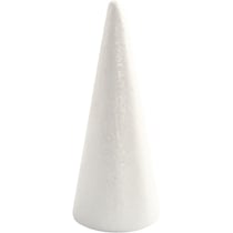 Cône en polystyrène à décorer   19,5 x 7 cm   1 pce
