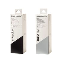 2 rouleaux thermocollants mats 61 x 14 cm - noir, argenté