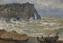 Puzzle 1000 pièces - Claude Monet - Mer agitée à Étretat, 1883 - Grafika