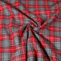 Tissu Tartan Ecossais Mattia sur fond Rouge