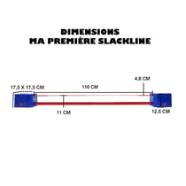 Ma premiere Slackline – 116 cm – bleu - Icare