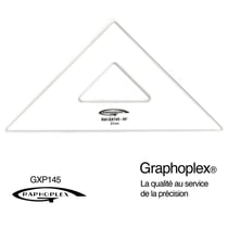 Graphoplex - Equerre 45° 3 bords droits 21 cm