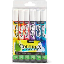 Marqueurs - Encre aquarelle - Rechargeable - Pébéo - Colorex - 12 couleurs
