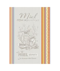 Torchon coton jacquard miel 50x70 Jaune 204 - MIEL