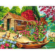 Princesse - Canevas Antique Cabane De Pêcheur 50x65 cm