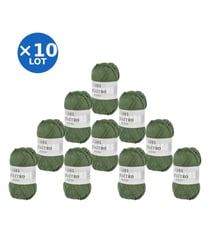 Lot de 10 pelotes QUATTRO de Lang Yarns – 500 g de coton mercerisé 97 Vert