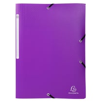 Chemise à élastiques 3 rabats PP OPAK - A4 - Violet - x 50 - Exacompta