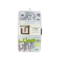 Yeux mobiles - Adhésif - Assortiment tailles, formes et couleurs - Boîte de 500
