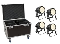 EUROLITE Set 4x led theatre cob 200 ww + mallette à roulettes