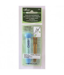 Jeu d'Aiguilles à repriser jumbo avec étui - Clover Bleu