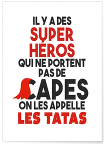 Affiche 'Tatas Super Héros' | A3 : 29,7x42cm