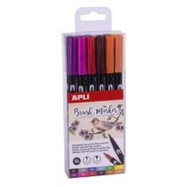 Pack de 12 feutres à double pointe couleurs assorties