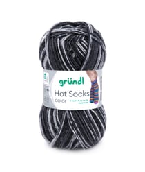 Laine à chaussettes à tricoter HOT SOCKS COLOR - Grundl - certifiée Oeko-Tex 416 Noir