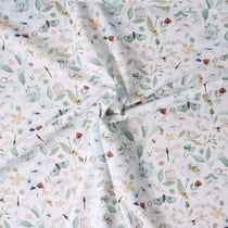 Tissu Coton imprimé Natobugs sur fond Blanc - Au mètre