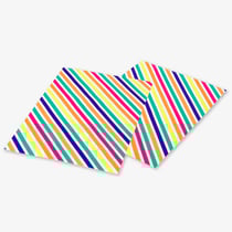 2 feuilles papier cadeau arc en ciel Oxybul