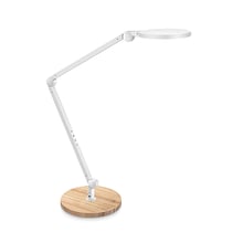 Lampe LED de bureau Giant Blanc et bois - CEP