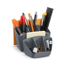 Pot à crayons multi-compartiments Gris orage - CEP