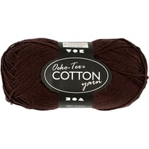 Fil de coton, dim. 8/4, L : 170 M, brun foncé, 50 gr/ 1 boule