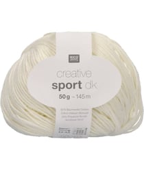 Coton à tricoter CREATIVE SPORT DK - Rico Design 01 Ecru