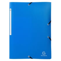 Chemise à élastiques 3 rabats PP OPAK - A4 - Bleu clair - x 50 - Exacompta
