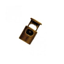 Lot de 2 serres cordons métal cuivre vieilli 22mm x 16mm