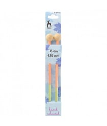 Aiguilles à tricoter 35 cm Bois Flair Du N°3 au 10 - Pony taille n°4,5
