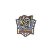 Lot de 3 écussons thermocollants Jean rhinos 5cm