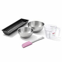 Set pâtisserie avec moule à bûches de Noël 32 cm, 2 bols à mixer, verre mesureur et spatule Zenker