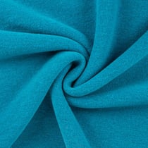 Tissu Laine bouillie uni Bleu turquoise