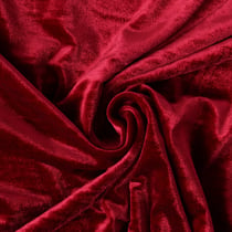 Tissu Velours d'ameublement extensible Cybèle uni Rouge