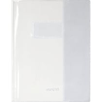 Petit protège cahier - Pour petit cahier 17x22cm - Transparent - Avec porte étiquette
