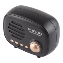 Mini Enceinte Bluetooth Sans Fil Retro Support Mains-Libres Carte TF U Disk FM Noir YONIS