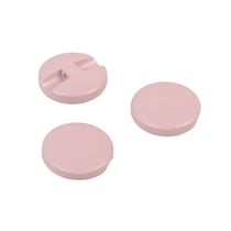Lot de 6 boutons rond simple rose laurier 18mm