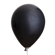 10 BALLONS NOIR METAL