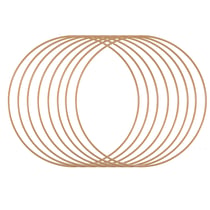 Lot de 8 anneaux créatifs Vaessen Creative - Métal - Or antique - Ø25 cm
