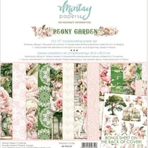 12 papiers scrapbooking 30,5 x 30,5 cm Mintay By Karola PEONY GARDEN