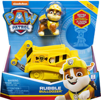 Pat patrouille ruben avec son bulldozer - figurine chien - paw patrol - spin master - 20114323