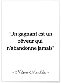 Affiche Mandela 'Un gagnant...' | A3 : 29,7x42cm