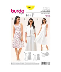 Patron Burda 6687 Robe et veste du 36 au 50 taille n°FR 36-50