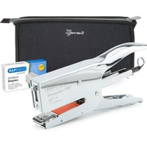 Agrafeuse + agrafes 24/8mm - 1 boite de 1000 agrafes - Mécanisme Bypass - Chrome - Rapesco