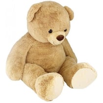 Peluche geante ours beige 1m55 - sam - mega ours - xxxl - nicotoy
