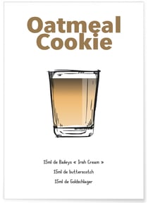 Affiche Shooter Oatmeal Cookie | A3 : 29,7x42cm