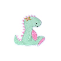 Lot de 3 écussons thermocollants animaux dinosaure 5,3cm x 4,8cm