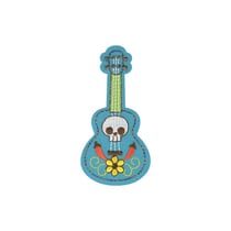 Ecusson thermocollant Mexique guitare 3,5x7cm