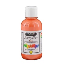 Peinture Acrylique en bouteille orange nacré 200ml - Amt