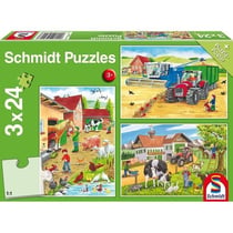 Puzzle 24 pièces - 3 Puzzles - A La Ferme - Schmidt Spiele