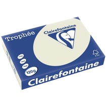 Ramette de papier - A4 - Gris perle - 120g - Impression - 250 feuilles - Clairefontaine Trophée