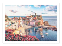 Affiche 30 x 40 cm - Vernazza in the Evening - Manjik Pictures
